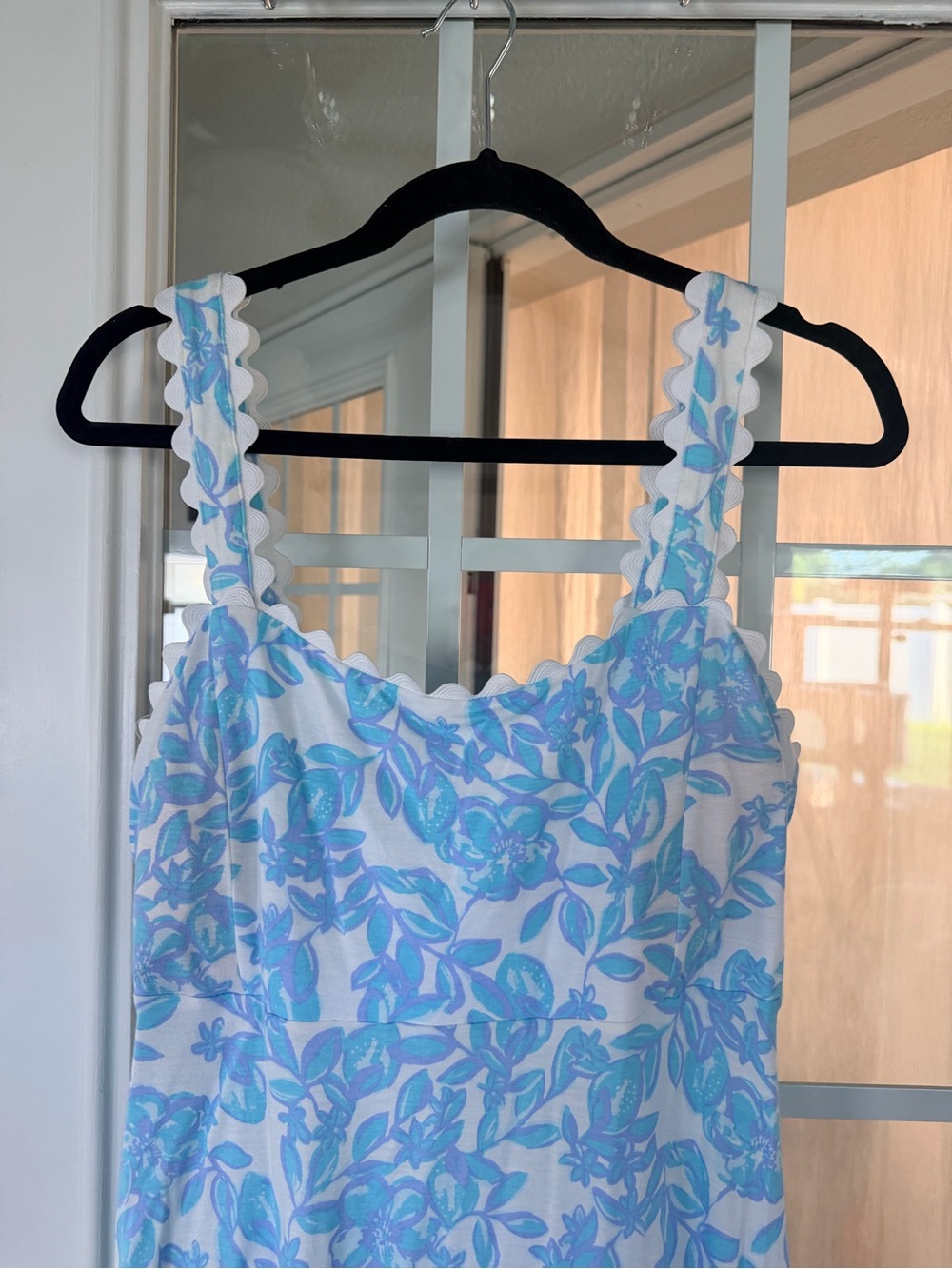 LILLY PULITZER SIZE LARGE DWYER MIDI DRESS *SIMPLY THE ZEST* JACARANDA BLUE - Picture 5 of 9